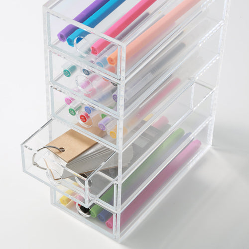 Acrylic Storage 6 Drawers Cubby